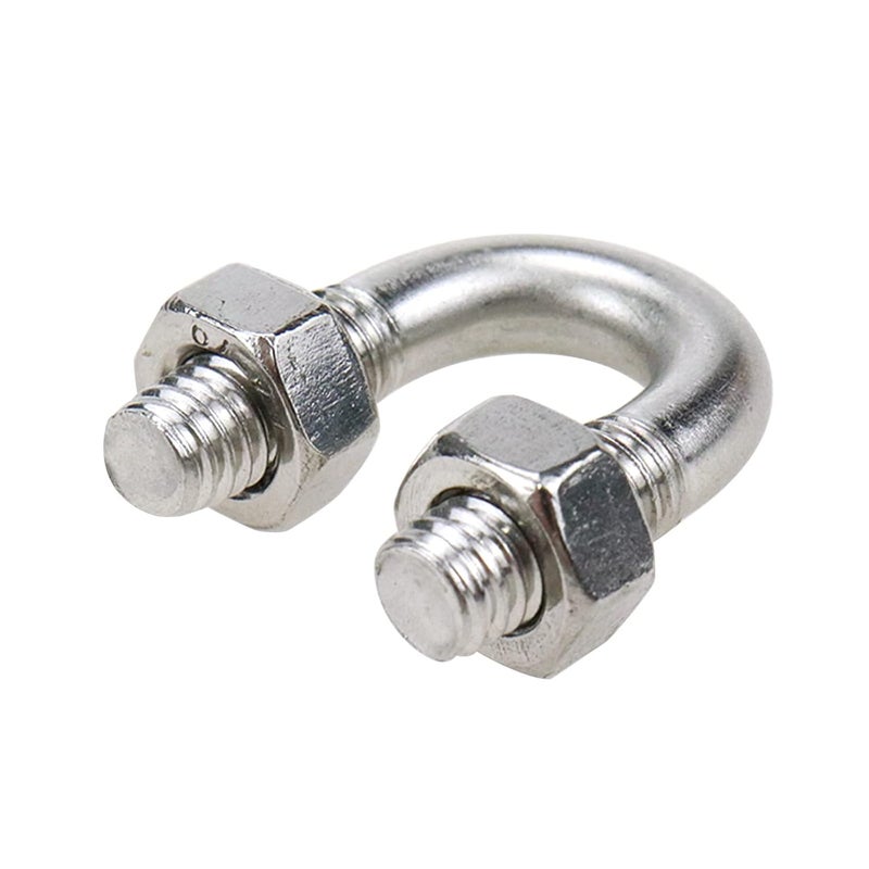 Sscon 10Pcs M6x8 304 Stainless Steel U-Bolt Fastener for 8mm Pipe Dia - Image 2